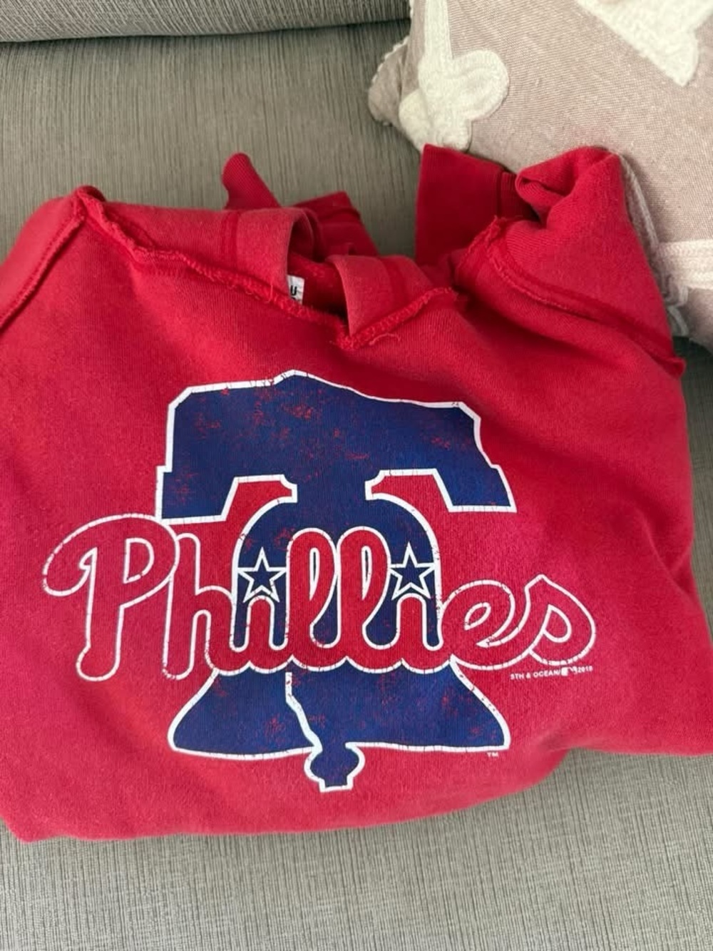 Red Phillies Graphic Hoodie Sweatshirt